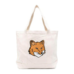Maison Kitsuné Maison Kitsune fox head-print cotton tote LW05101DWW0050P700