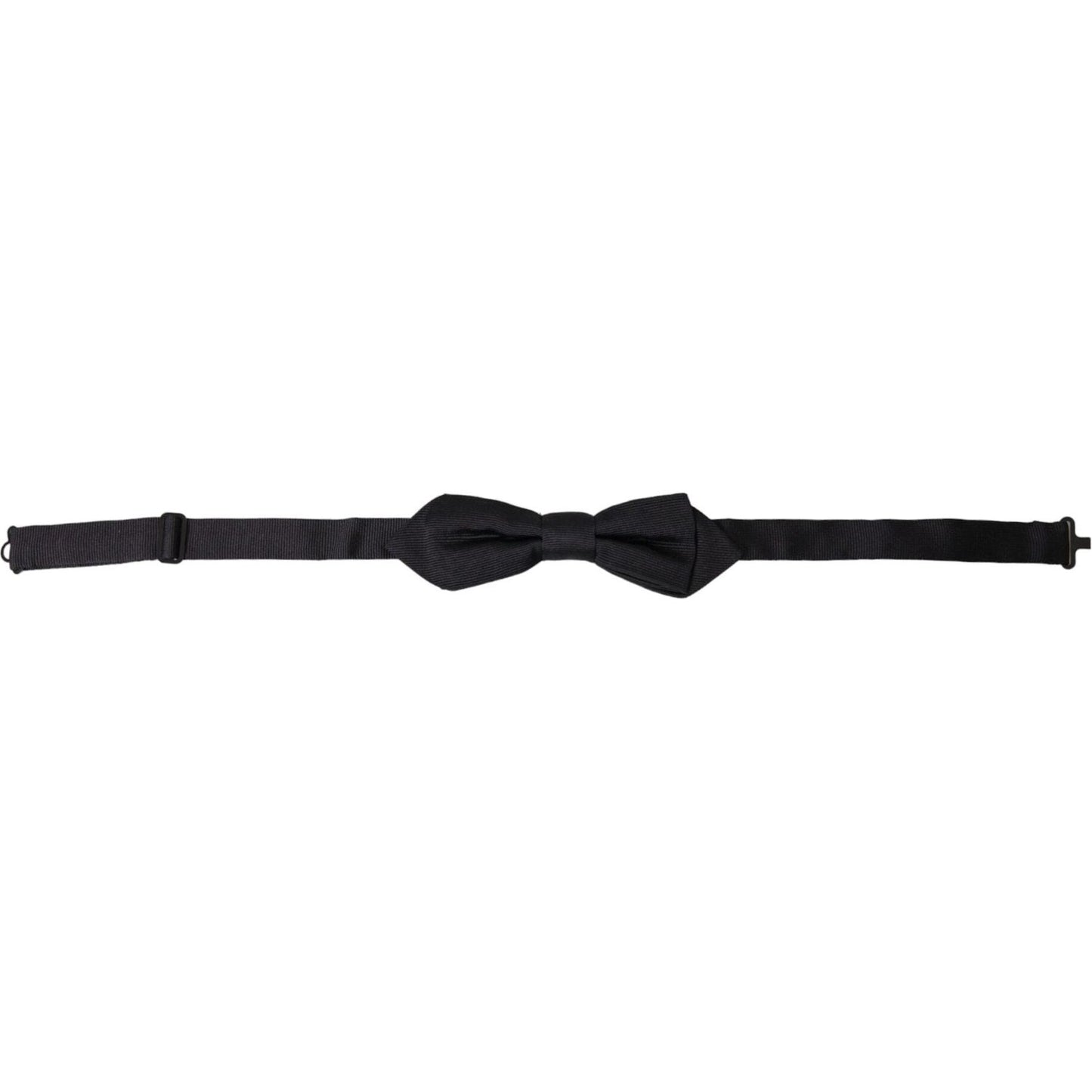 Dolce & Gabbana Black Silk Adjustable Neck Men Bow Tie FT3837