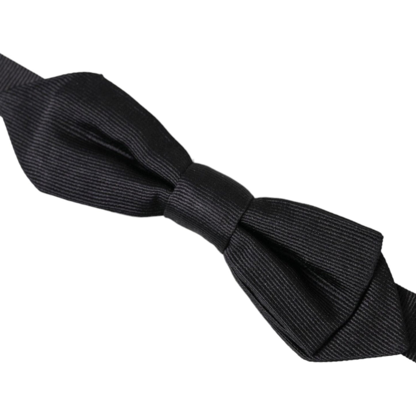 Dolce & Gabbana Black Silk Adjustable Neck Men Bow Tie FT3837