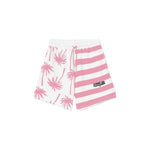 Comme Des Fuckdown Chic Pink Striped Drawstring Shorts CO-9774-XS