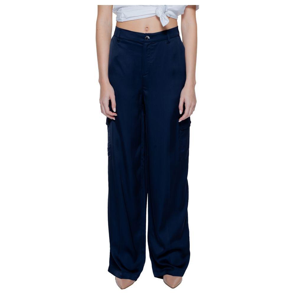 Street One Blue Viscose Pant ST-14205200010-W42 | L32