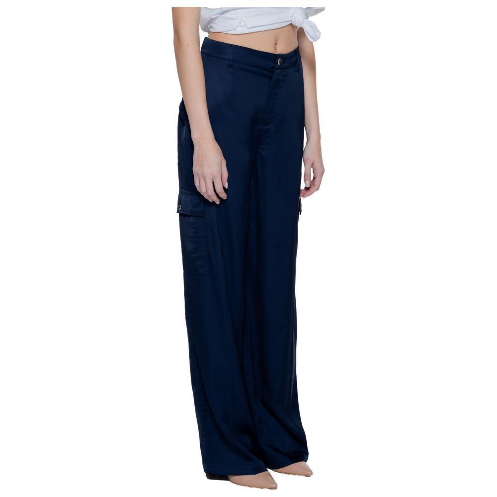 Street One Blue Viscose Pant ST-14205200010-W42 | L32