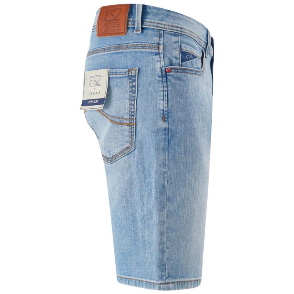 Yes Zee Light Blue Cotton Men Bermuda Short YE-15238-W31