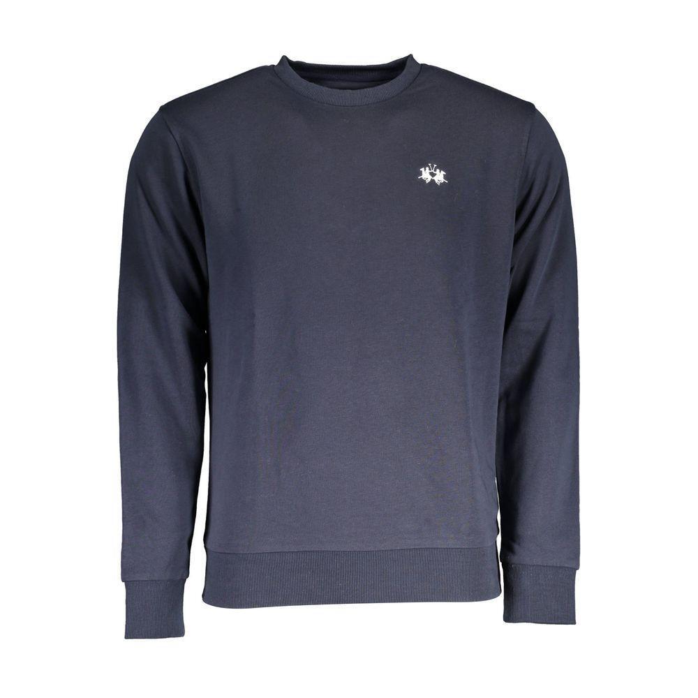 La Martina Blue Cotton Sweater LA-17165-S