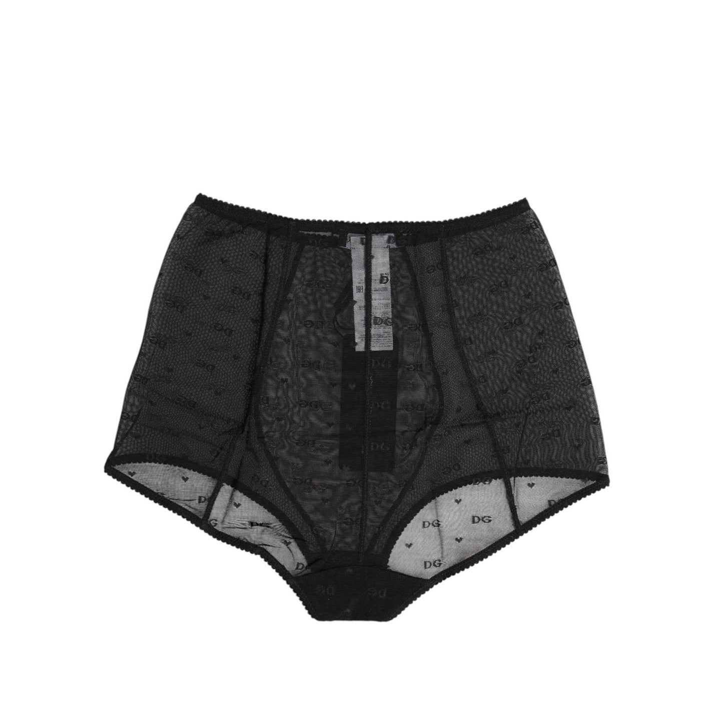 Dolce & Gabbana Black Logo Girdle High Waisted Panty Underwear BIK1511-2