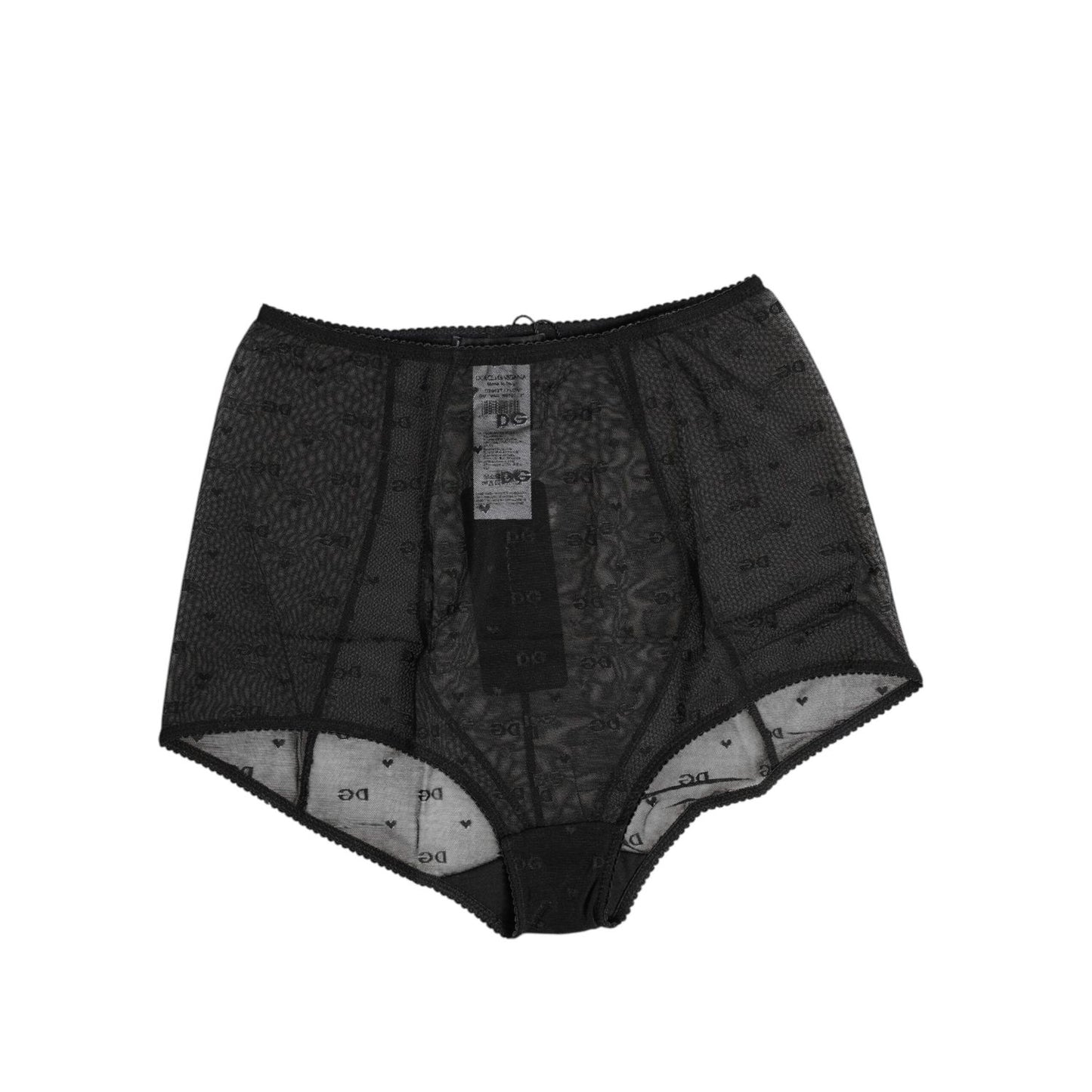 Dolce & Gabbana Black Logo Girdle High Waisted Panty Underwear BIK1511-2