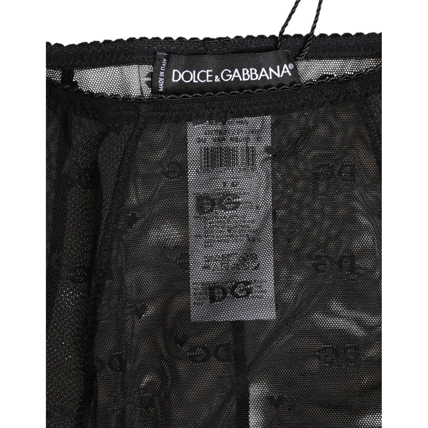 Dolce & Gabbana Black Logo Girdle High Waisted Panty Underwear BIK1511-2