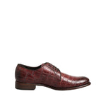 Dolce & Gabbana Burgundy Leather Lace Up Derby Dress Shoes MV7553-43