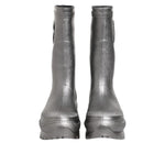 Dolce & Gabbana Metallic Silver Pull On Rain Boots Shoes MV7816-42