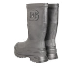 Dolce & Gabbana Metallic Silver Pull On Rain Boots Shoes MV7816-42