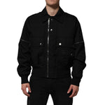 Dolce & Gabbana Black Patch Pocket Full Zip Bomber Jacket JKT41530-50