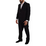 Domenico Tagliente Blue Polyester Single Breasted Formal 2 Piece Suit KOS1940-49