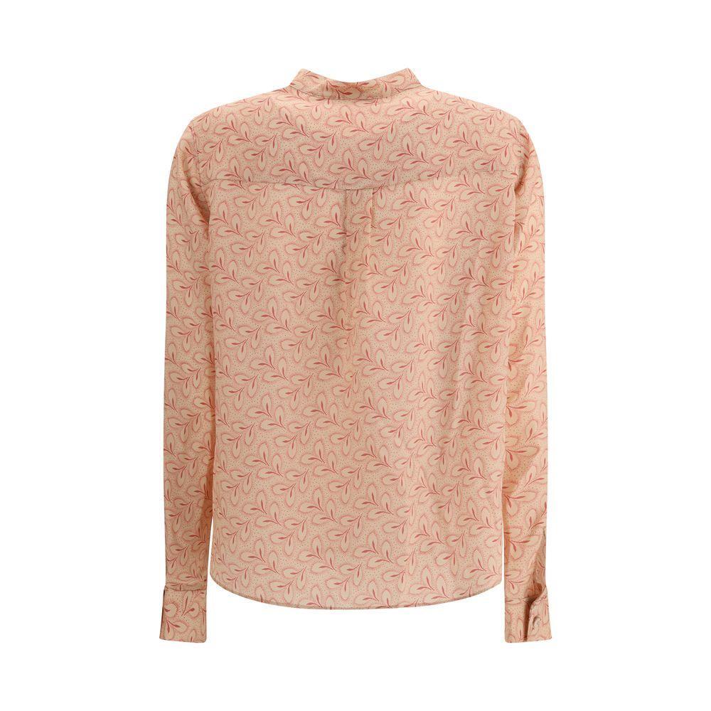 Kristina Ti Blouse with foliage print and refined stand-up collar KR-KBL0129TI0293RS2-IT40 | M