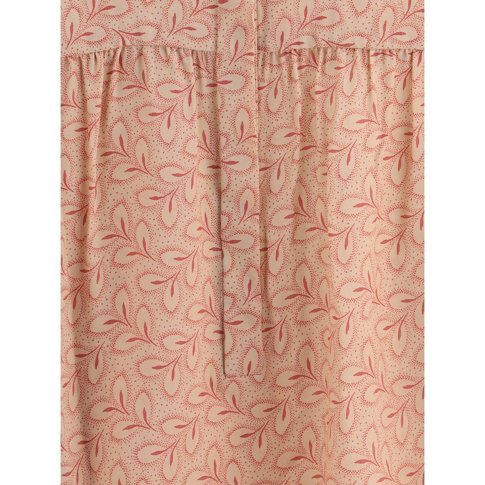 Kristina Ti Blouse with foliage print and refined stand-up collar KR-KBL0129TI0293RS2-IT40 | M