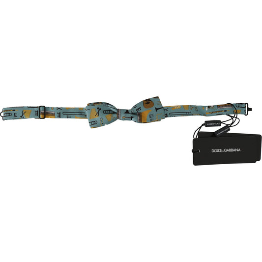 Dolce & Gabbana Mint Green Jazz Club Adjustable Neck Papillon Bow Tie