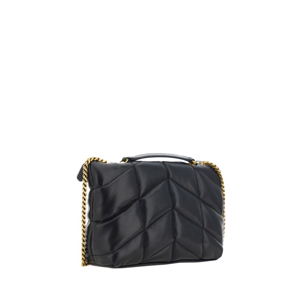 Saint Laurent Black Lamb Ovis Aries Aries Shoulder Bag