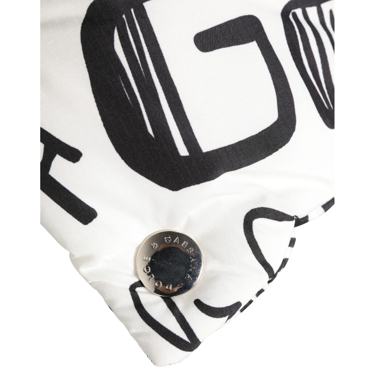 Dolce & Gabbana White Logo Print Whole Head Wrap Capello Hat