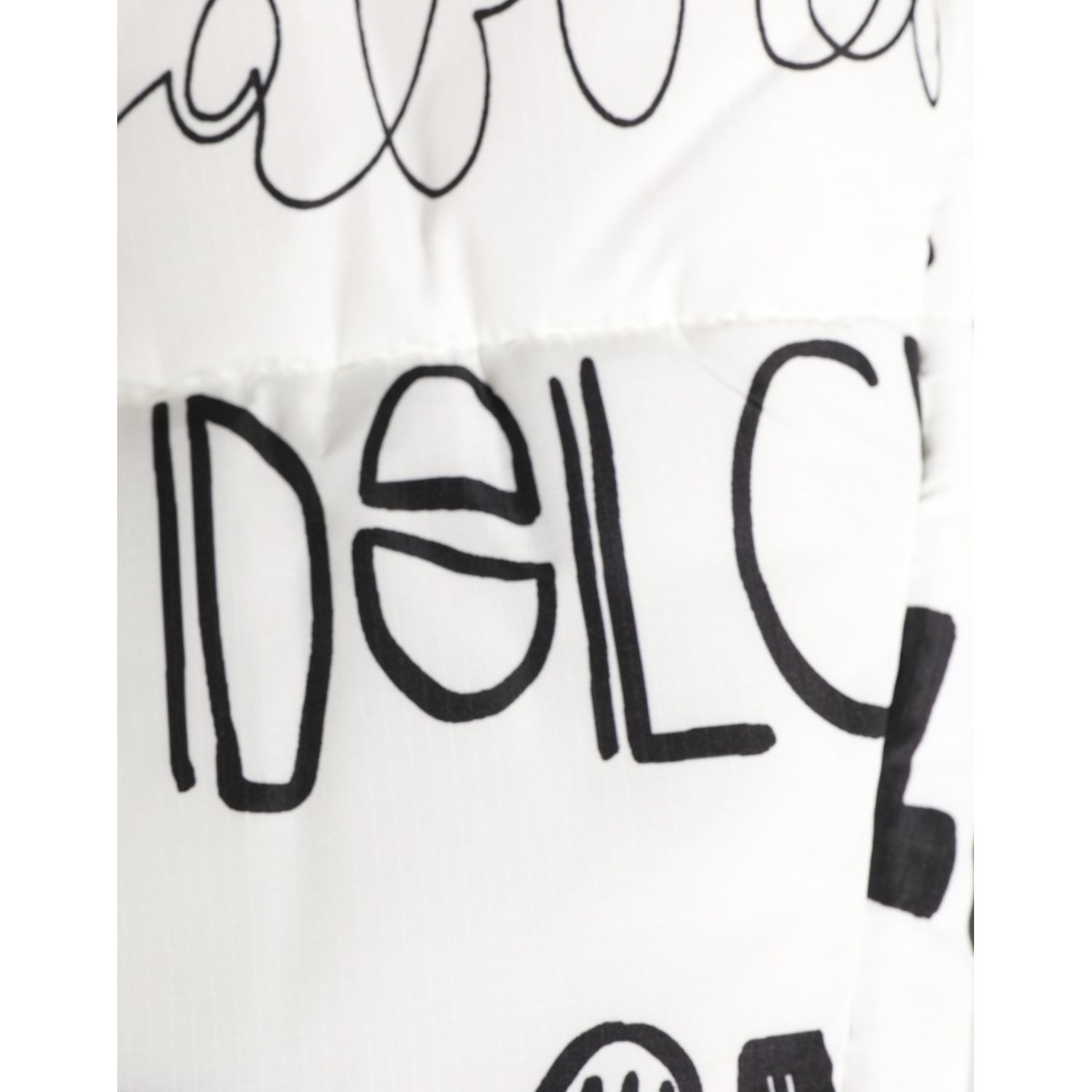 Dolce & Gabbana White Logo Print Whole Head Wrap Capello Hat