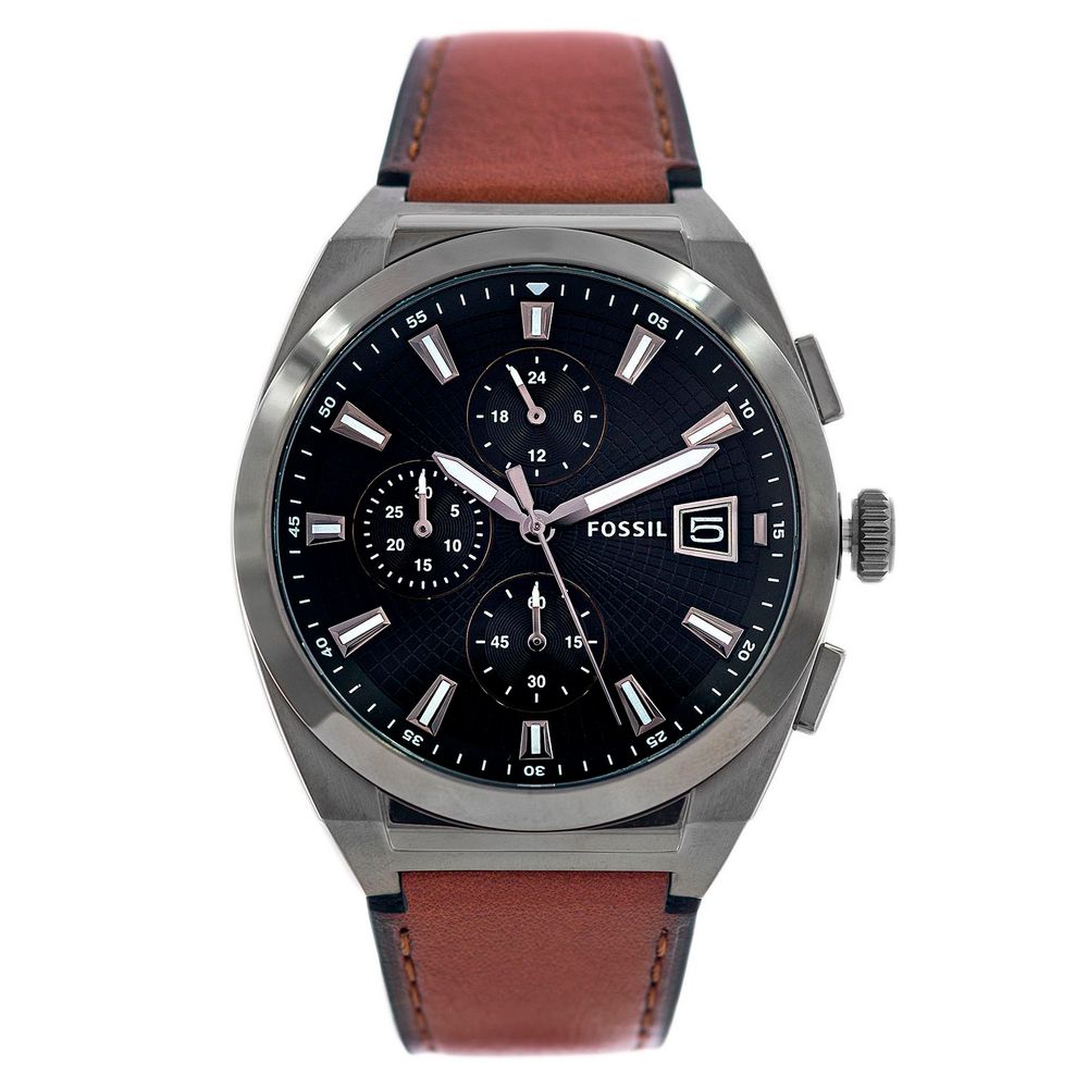 Fossil Brown Leather Dress Watch