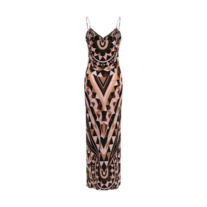 Emilio Pucci Multicolor Silk Long Dress