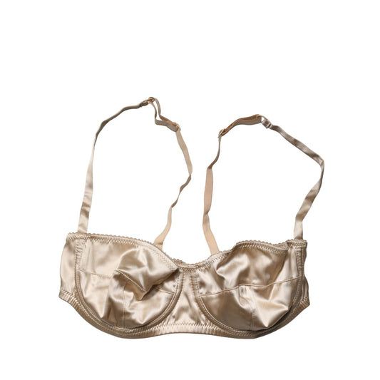 Dolce & Gabbana Beige Semi-Pad Underwire Balconette Bra Underwear