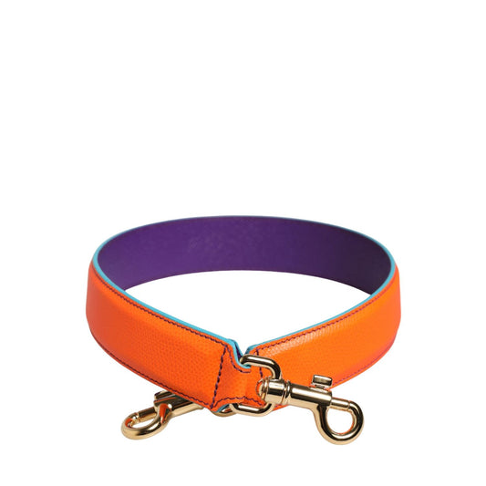 Dolce & Gabbana Orange Purple Calf Leather Bag Accessory Shoulder Strap