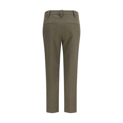 Brunello Cucinelli Bicolor Cotton Dress Pants
