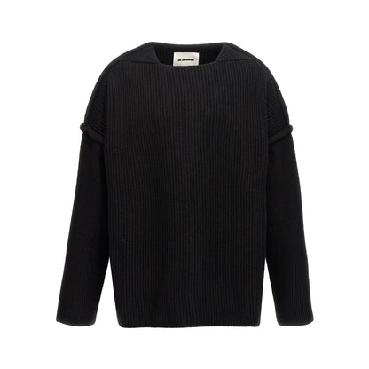 Jil Sander Black Wool Cardigan