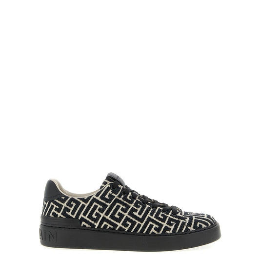Balmain Black Cotton Sneakers