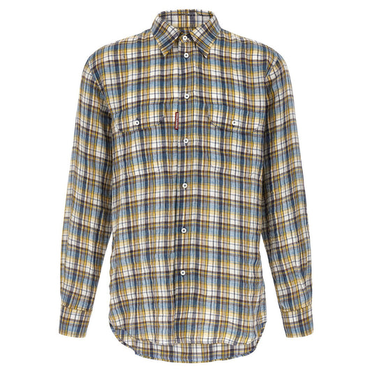 Dsquared² Multicolor Linen Blouse