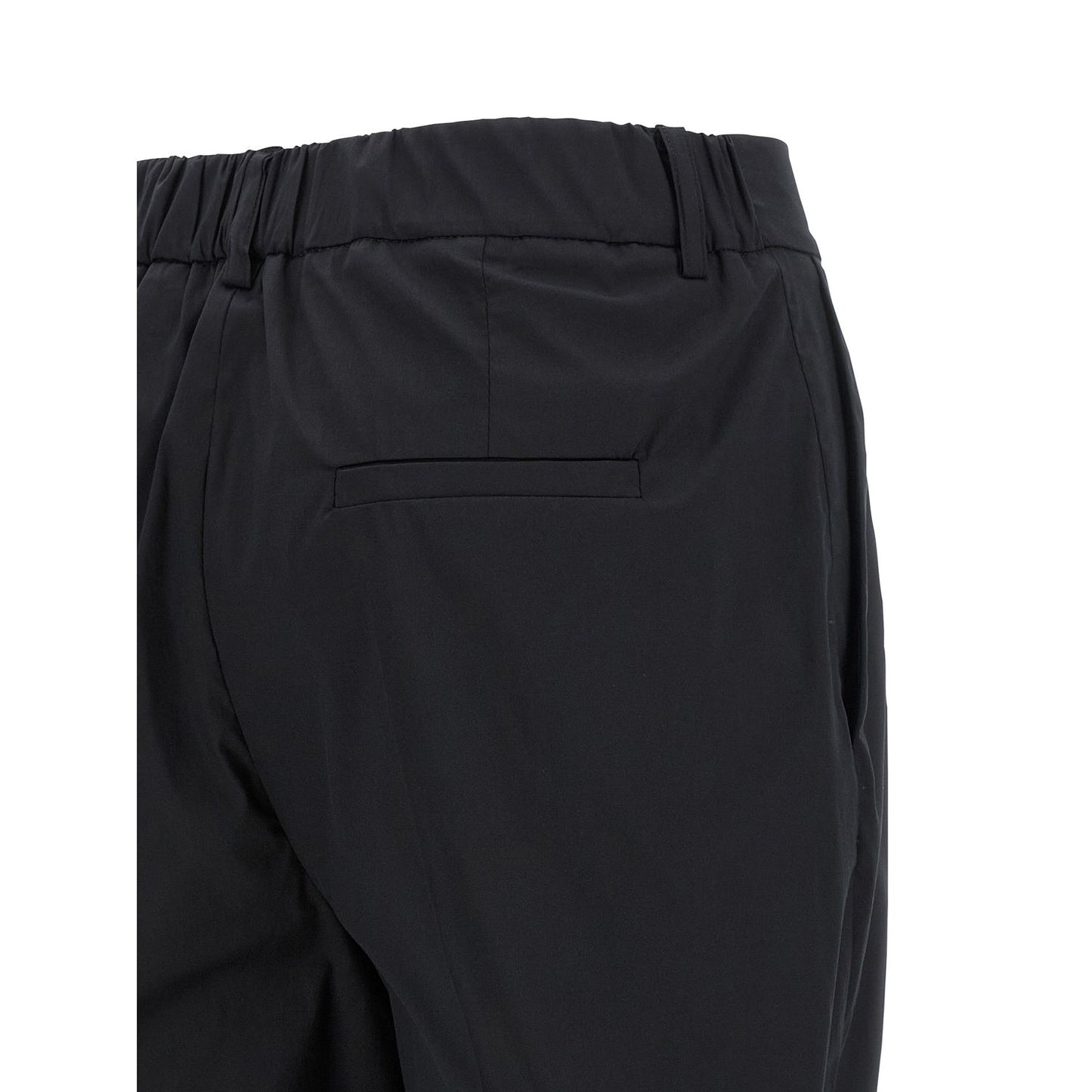 Kiton Black Cotton Casual Pants