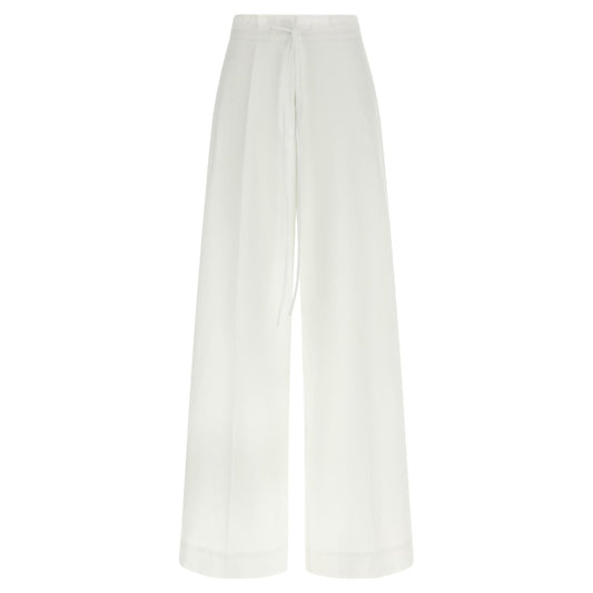 P.A.R.O.S.H. White Cotton Casual Pants