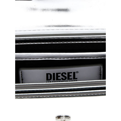 Diesel Silver Cowhide Shoulder Bag