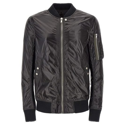 Rick Owens Black Nylon Bomber