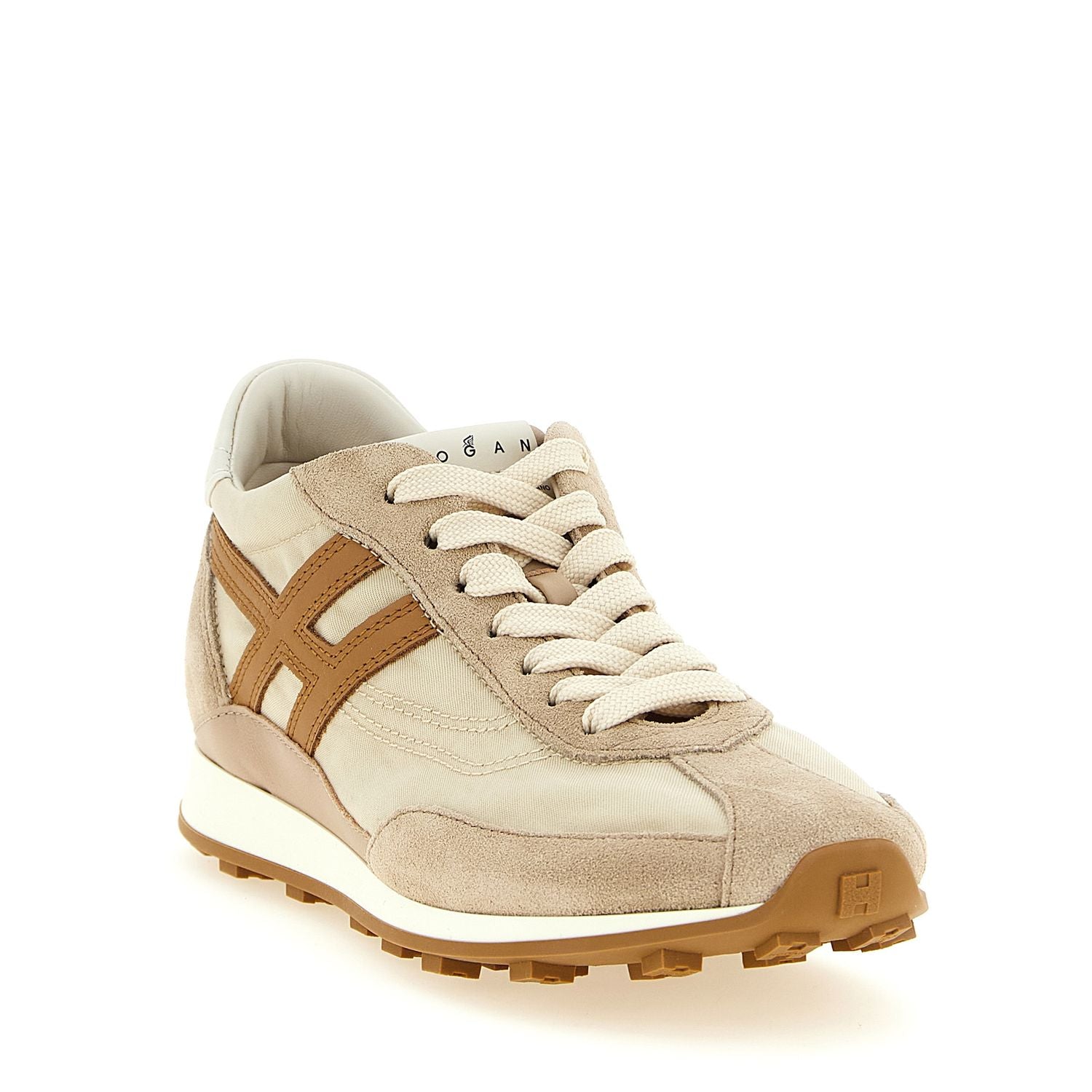 Hogan Beige Polyamide Athletic Sneakers