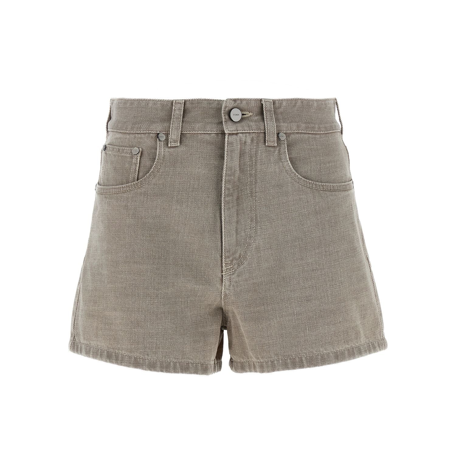 Fendi Beige Cotton Bermuda Shorts