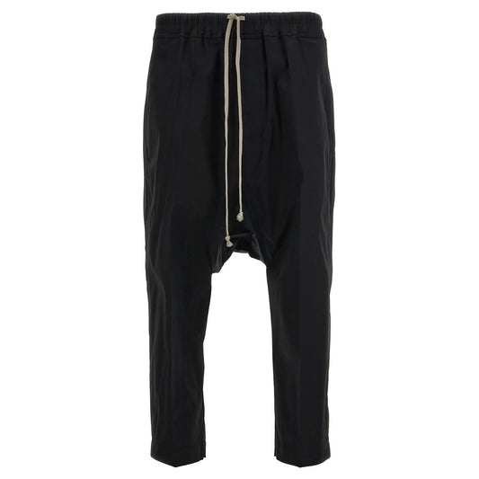 Rick Owens Black Cotton Casual Pants