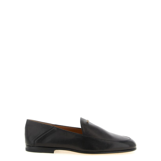 Tod's Black Lamb Leather Slip-On Loafers