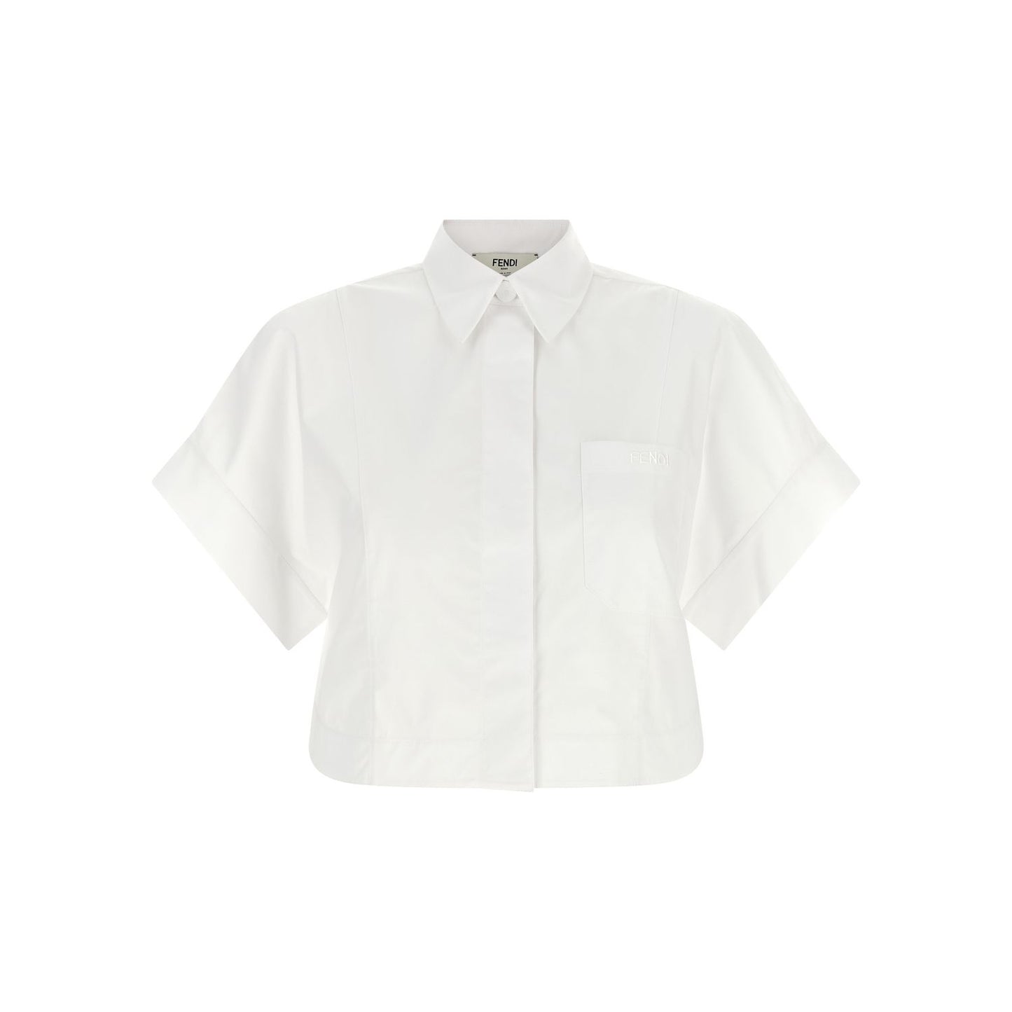 Fendi White Cotton Blouse