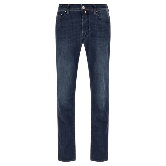Jacob Cohen Blue Cotton Slim Fit Jeans