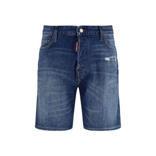 Dsquared² Blue Cotton Bermuda Shorts