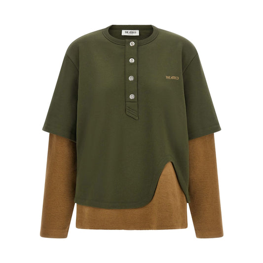 The Attico Bicolor Cotton Sweatshirt