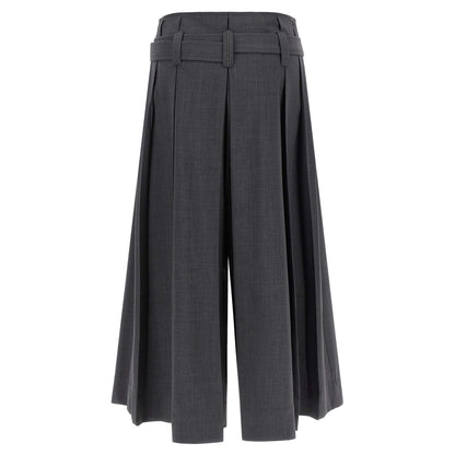 Brunello Cucinelli Gray Virgin Wool Bermuda Shorts