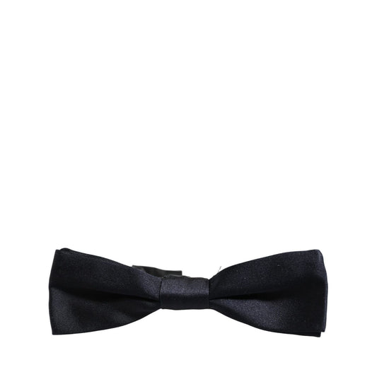Dolce & Gabbana Men Black 100% Silk Adjustable Neck Papillon Bow Tie