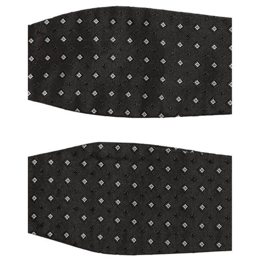 Dolce & Gabbana Dark Gray White Polka Dot Adjustable Neck Papillon Bow Tie