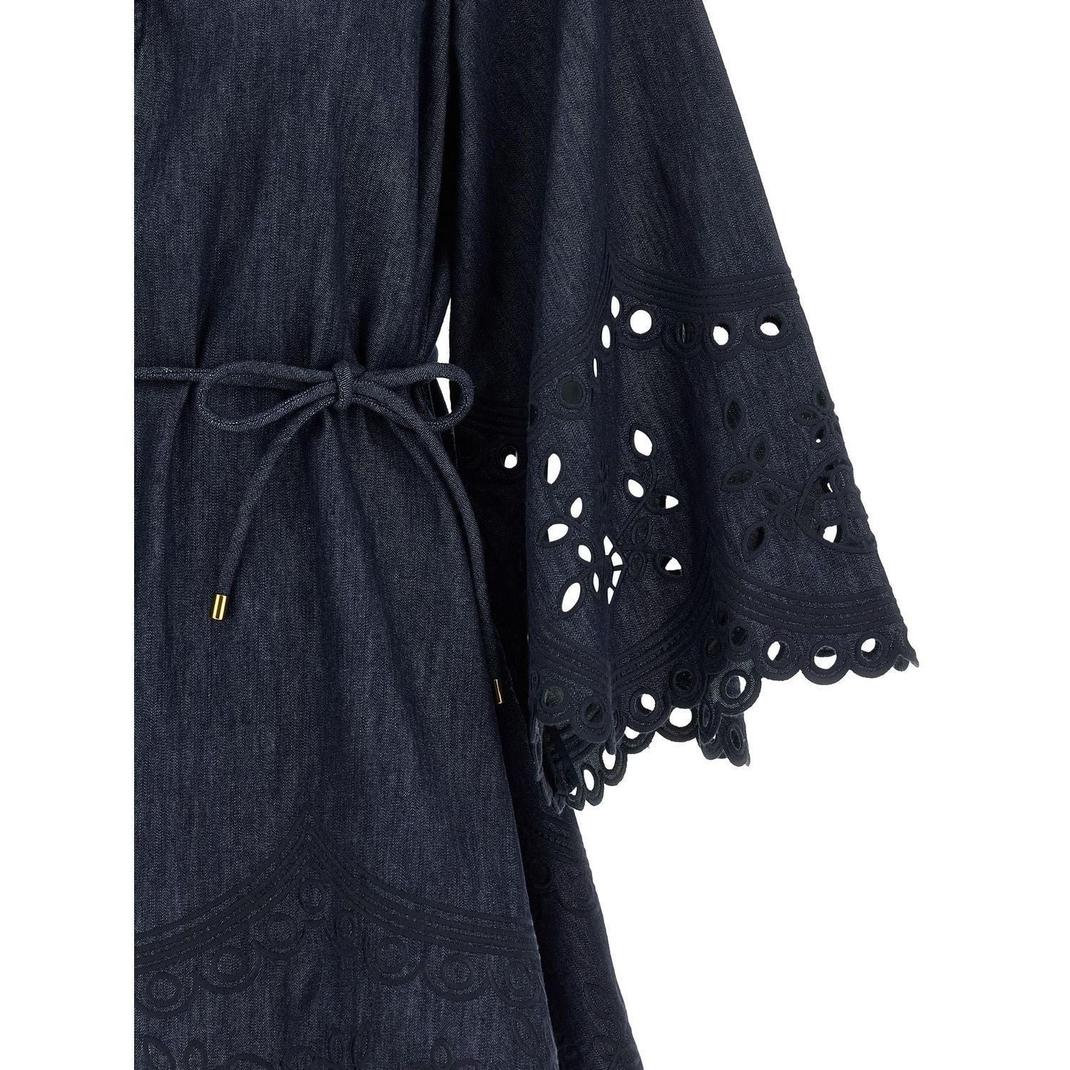 Zimmermann Blue Cotton Short Dress