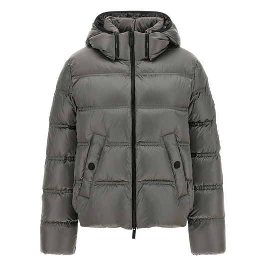 Moncler Gray Polyamide Full-Length Jacket