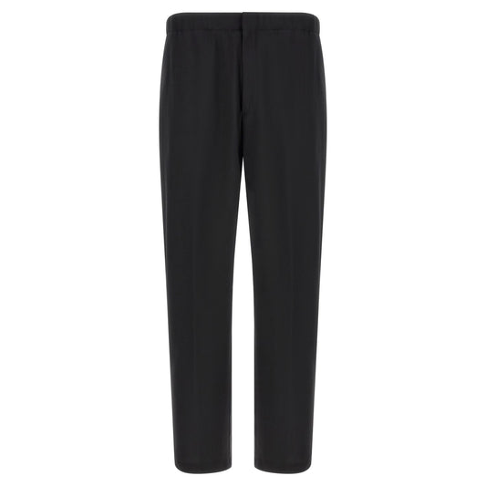 Lardini Black Virgin Wool Dress Pants