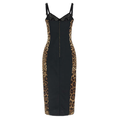Dolce & Gabbana Brown Polyamide Midi Dress