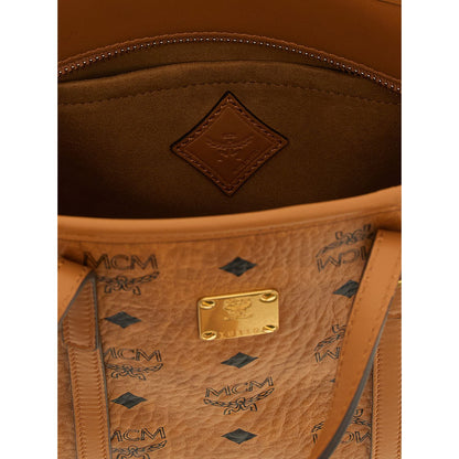 MCM Brown Polyethylene Tote Bag